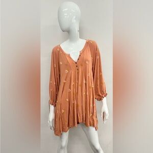 Free People Winter Sun Dress In Orange